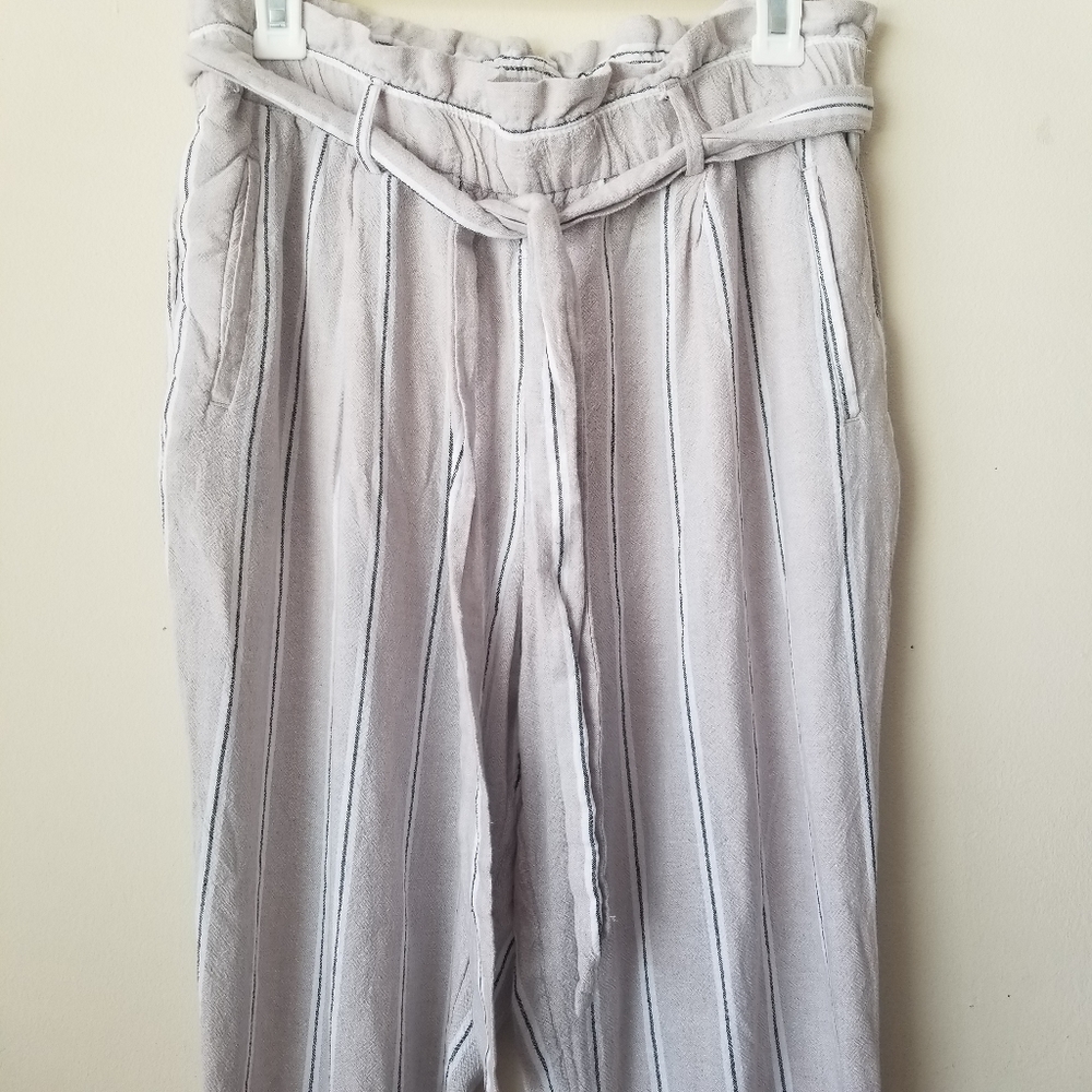 BOGO✨ Striped Paperbag Ankle Pants